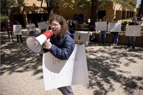 UTA students protest DEI ban, immigration law, free speech restrictions
